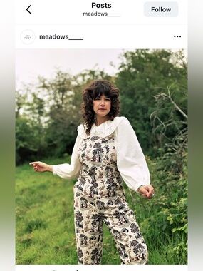 Meadows Cream Botanical Print Jumpsuit